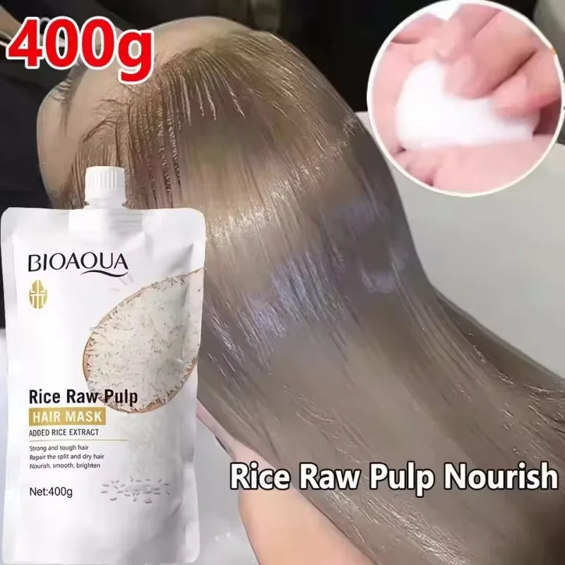 Arroz queratina máscara de cabelo