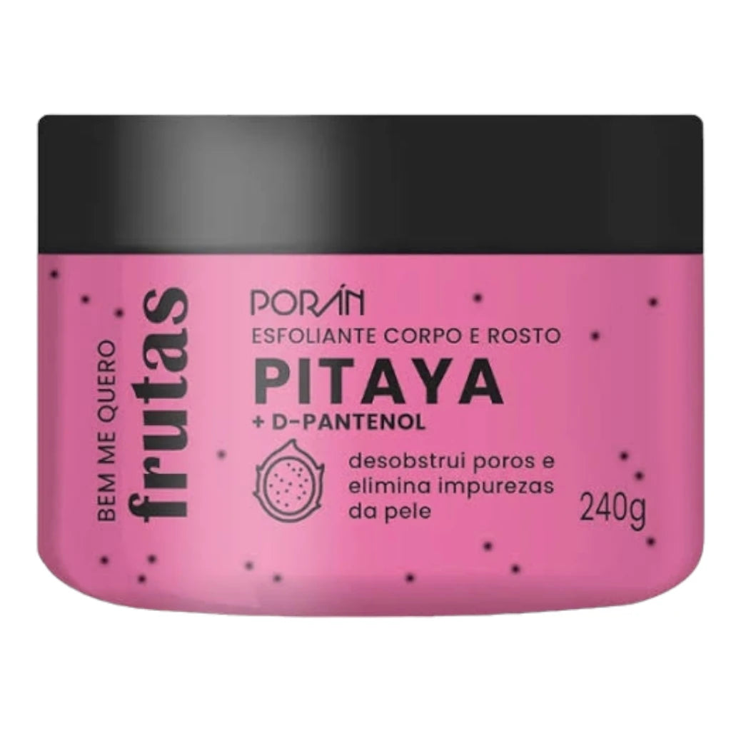 Kit c/ 3 Itens Esfoliante, Hidratante e Sabonete Corpo e Rosto Pitaya