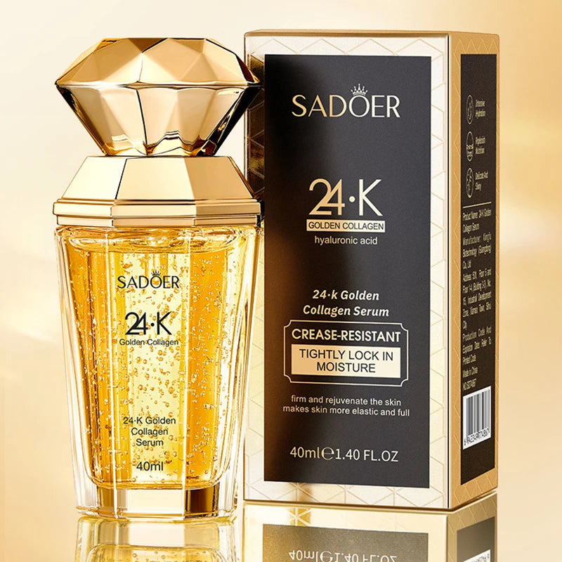 Sadoer 24k soro de colágeno dourado para o rosto