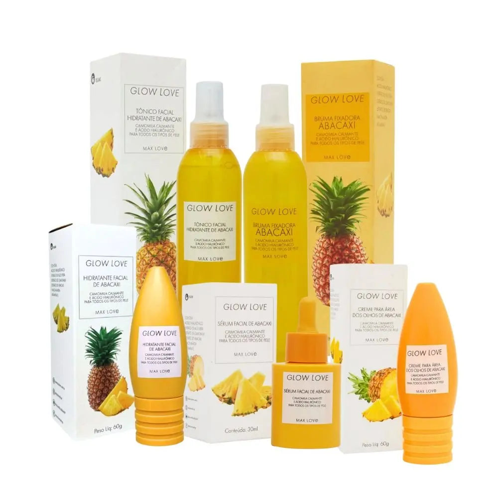 Kit 5 itens Linha Glow Love Abacaxi Max Love