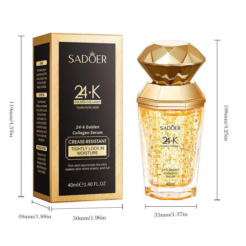 Sadoer 24k soro de colágeno dourado para o rosto