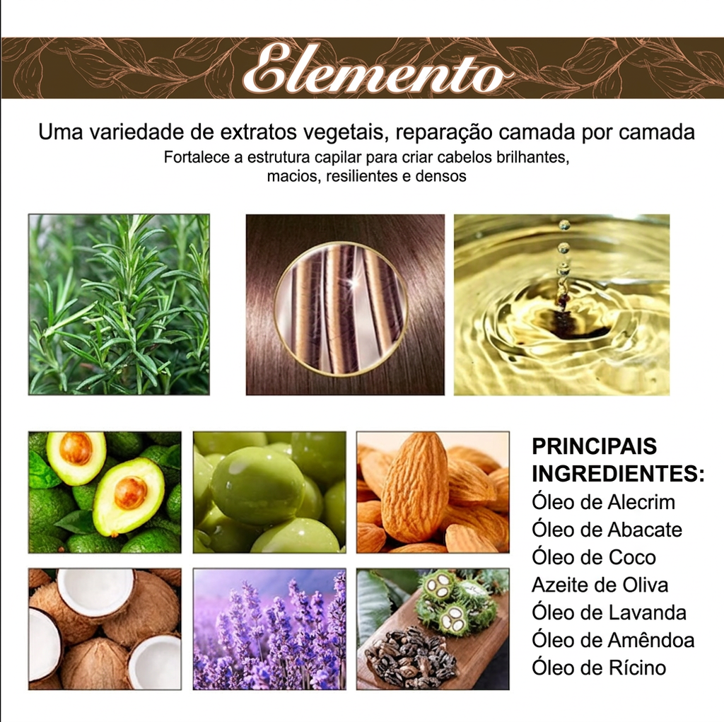 Óleo essencial para cabelo Rosemary