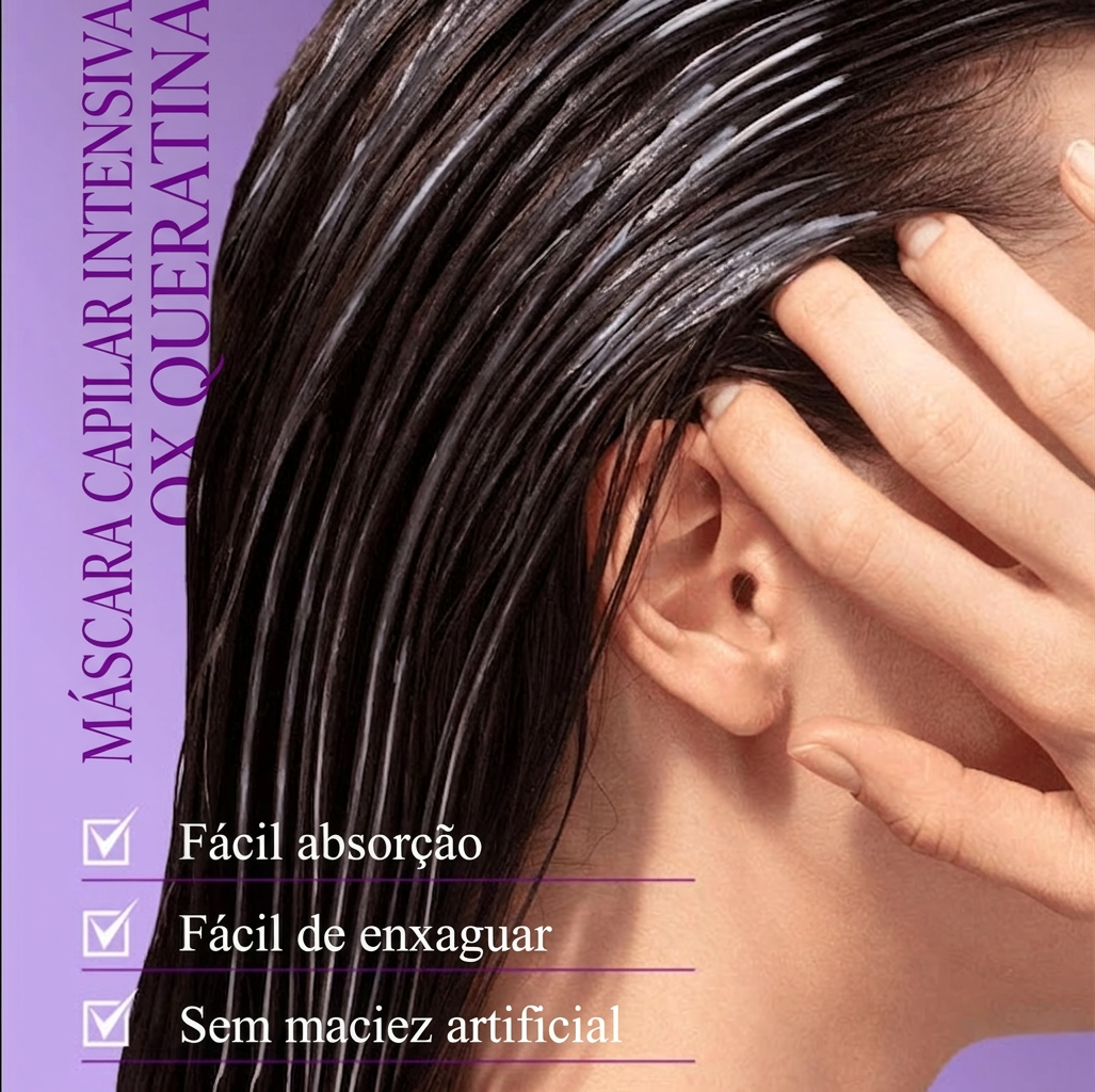 Máscara queratina de cabelo