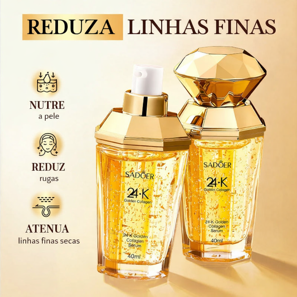Sadoer 24k soro de colágeno dourado para o rosto
